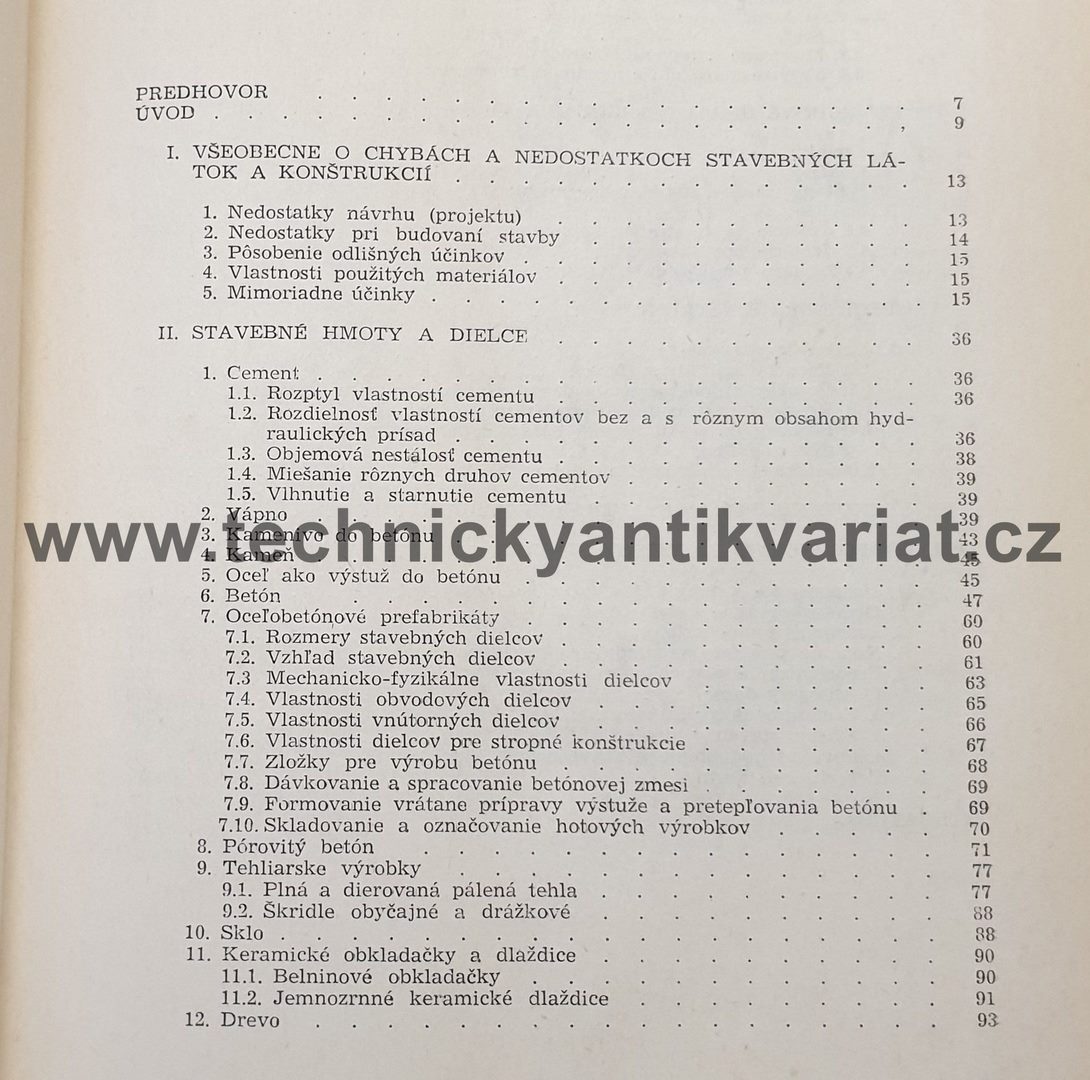 Príklady chýb stavebných výrobkov a konštrukcií - Hamák, Kovač (1972)