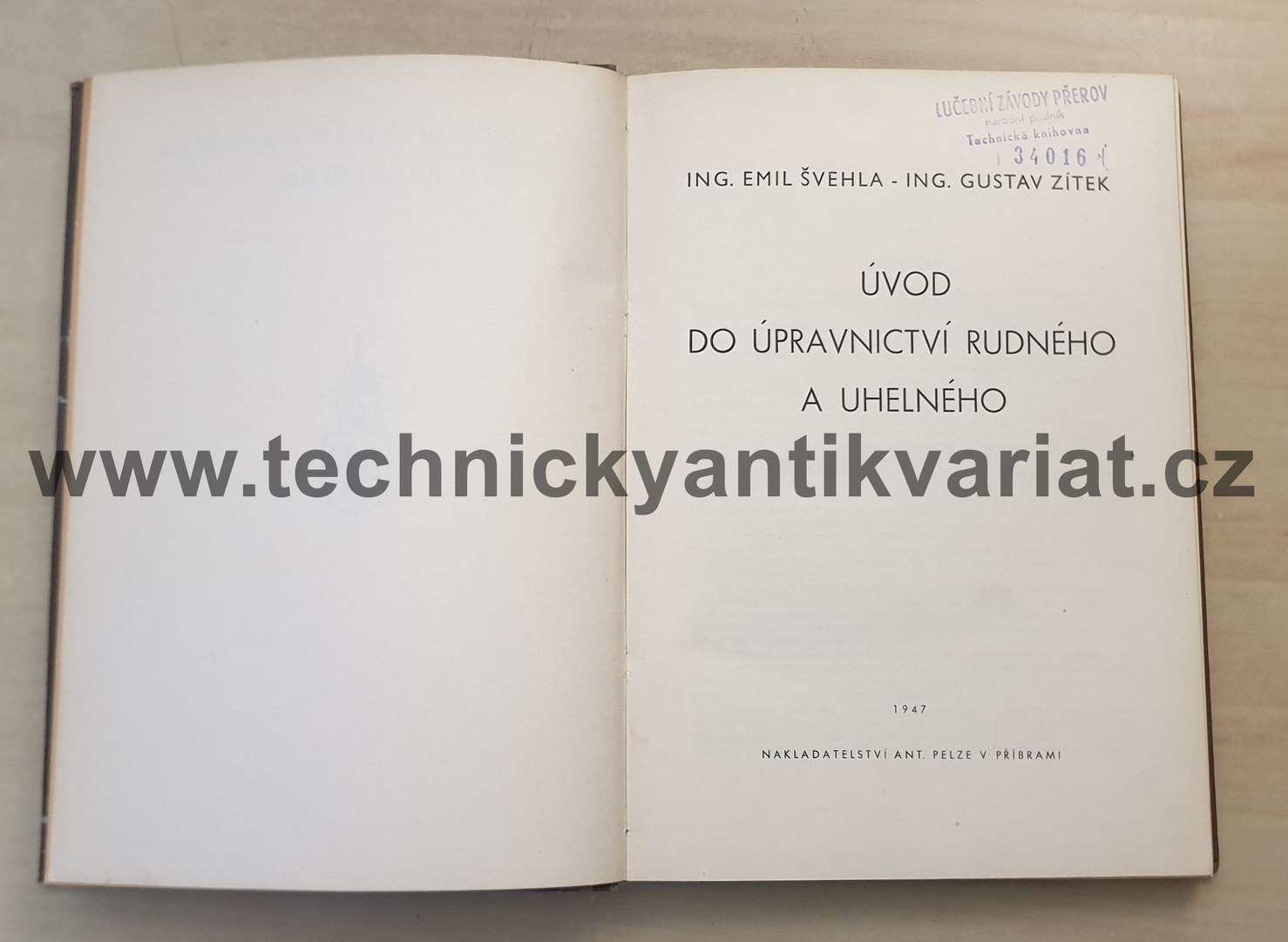 Úvod do úpravnictví rudného a uhelného - Švehla, Zítek (1947)
