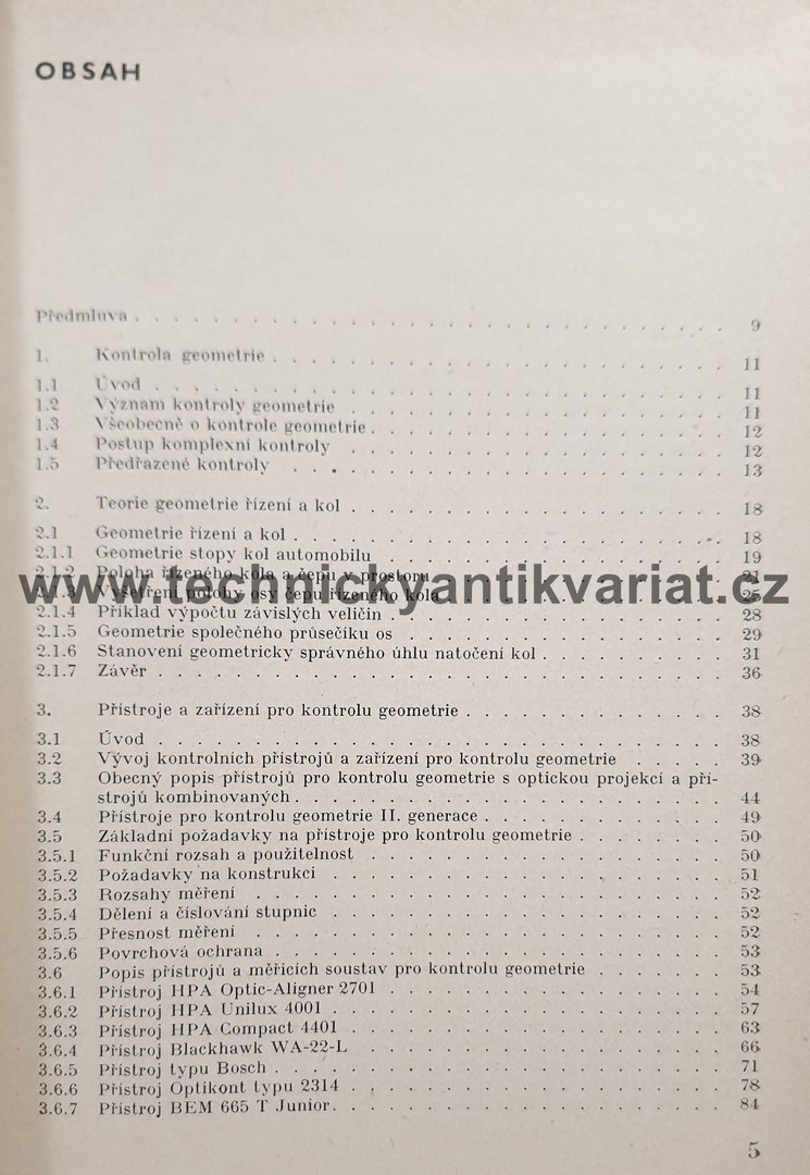 Kontrola geometrie řízení - Jaroslav Bedroš (1977)