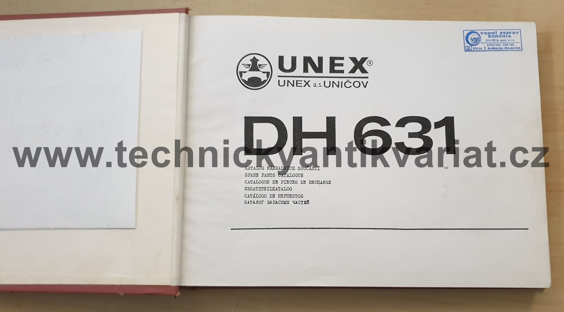 DH 631 - katalog náhradních součástí (1991)