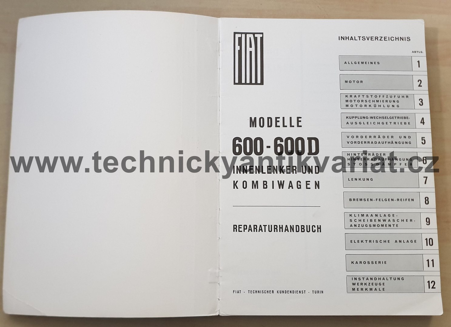 Fiat 600, 600D - Reparaturhandbuch (1961)