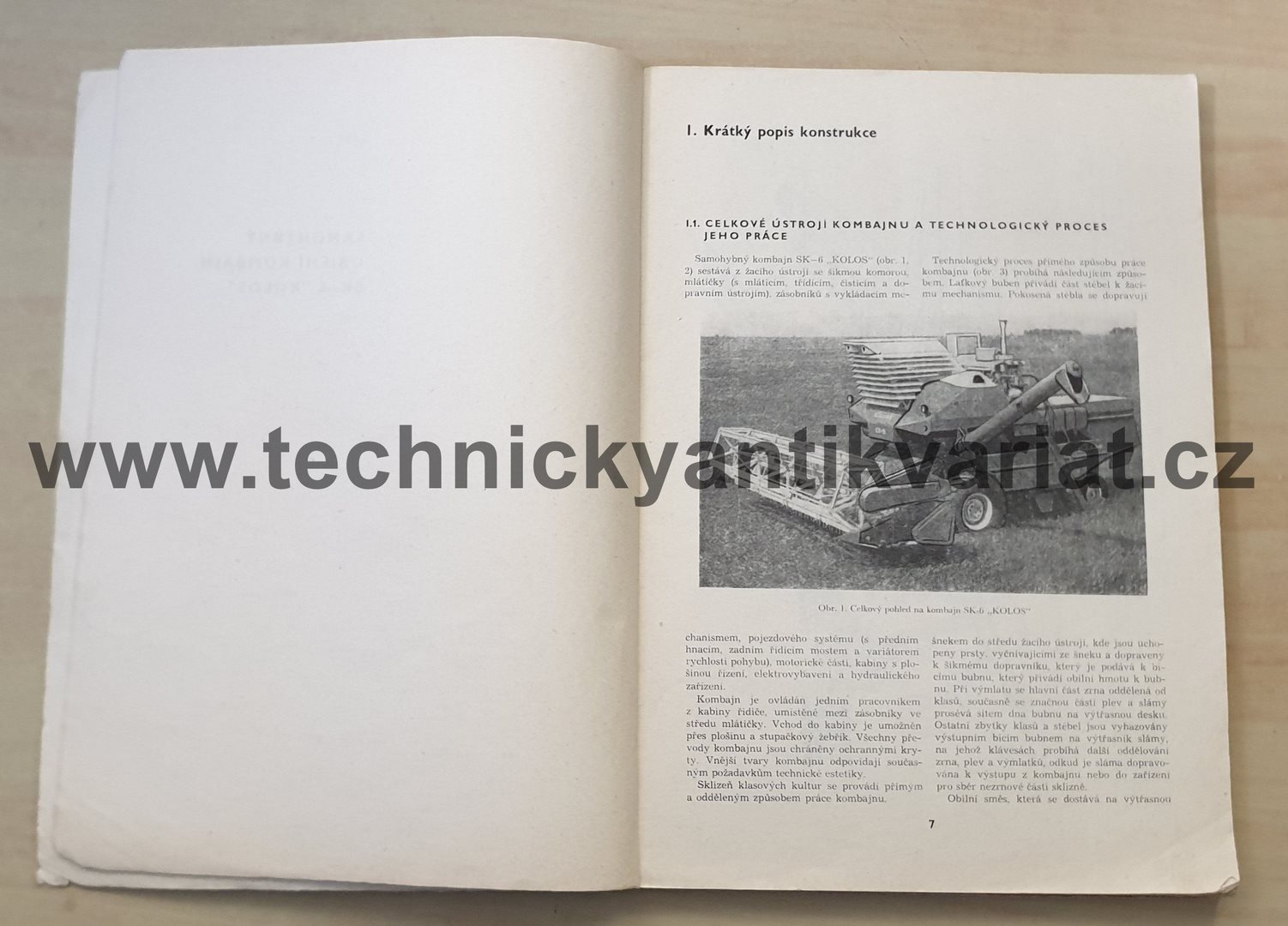 Samohybný kombajn SK6 Kolos - návod k použití (1972)