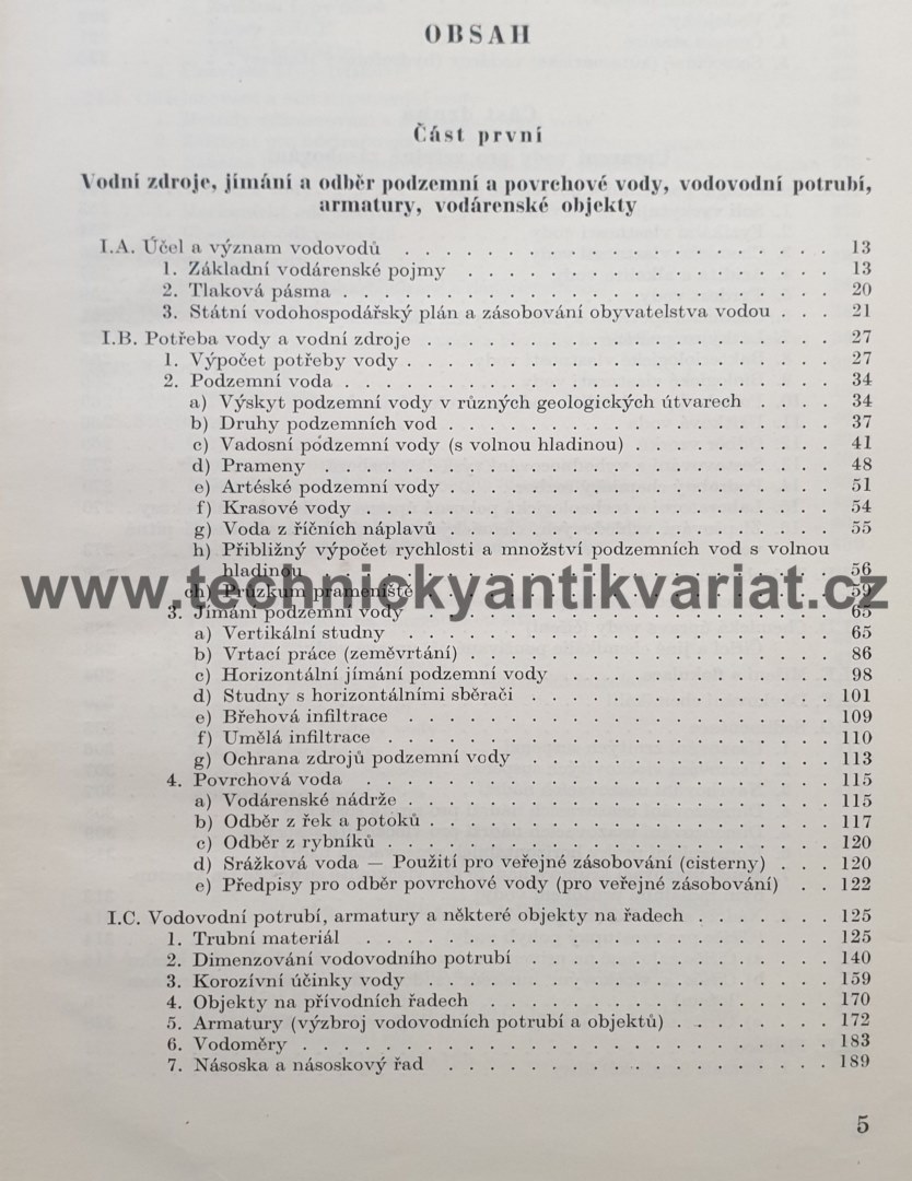 Vodárenství - Václav Šticha (1960)