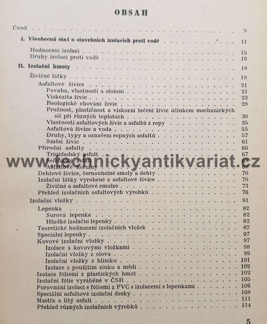 Izolace proti vodě - Vilém Cigánek (1960)