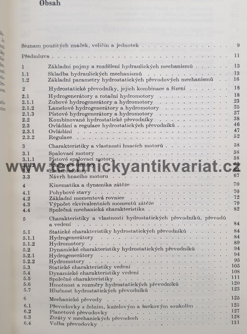 Hydrostatické převodové mechanismy - J. Kropáček (1986)