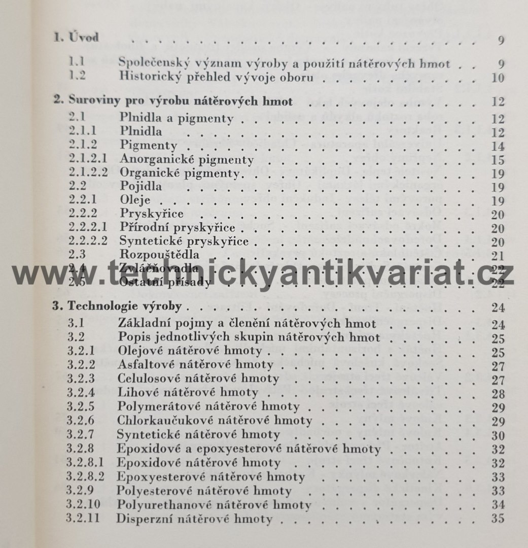 Výroba nátěrových hmot - J.Vít, V.Čech (1977)