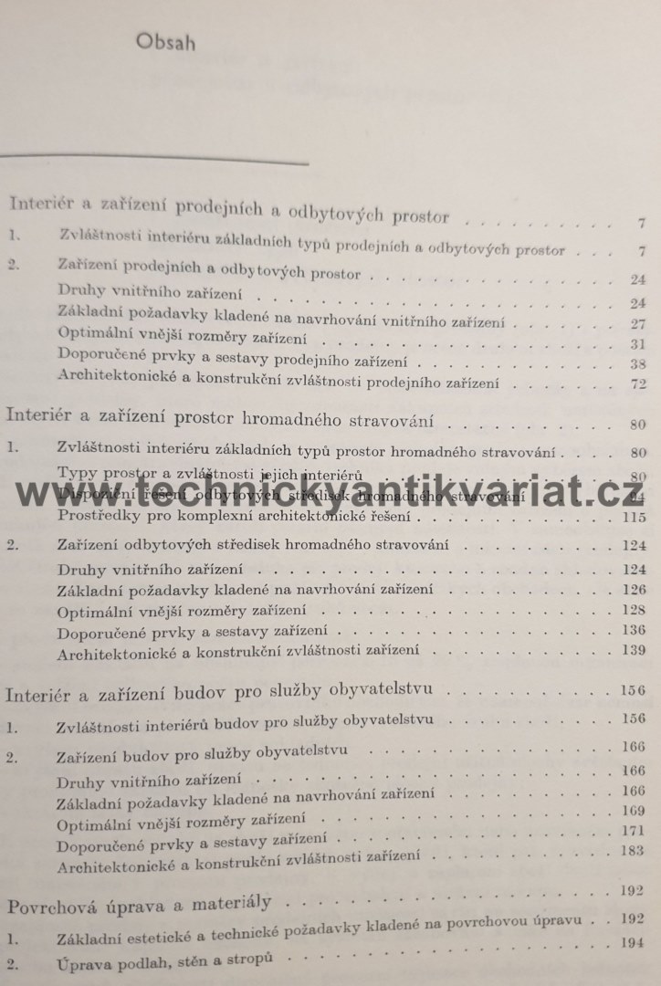 Interiér a zařízení budov pro obchody a služby (1978)