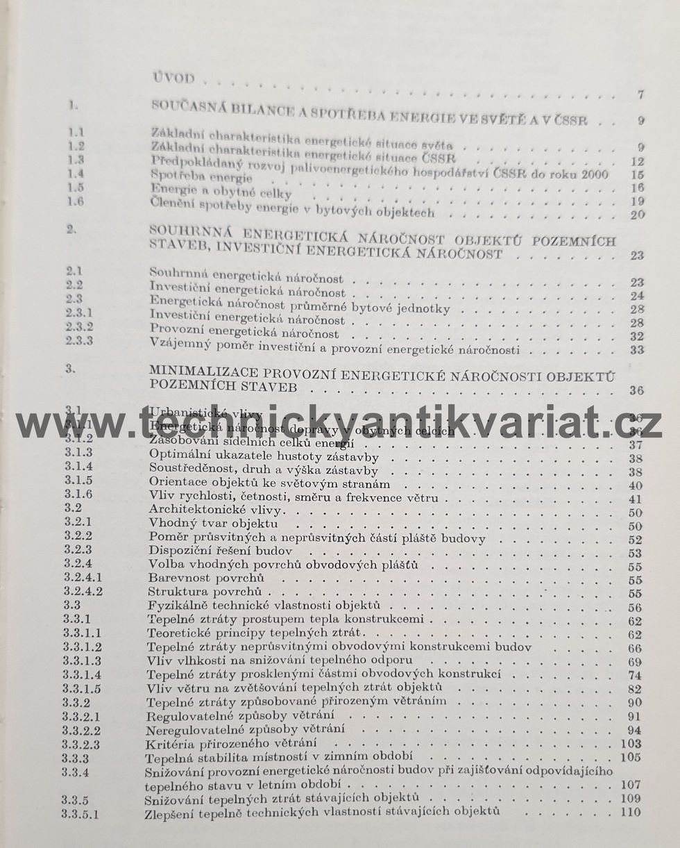 Minimalizace energetické náročnosti v pozemních stavbách - V. Dlesek (1984)