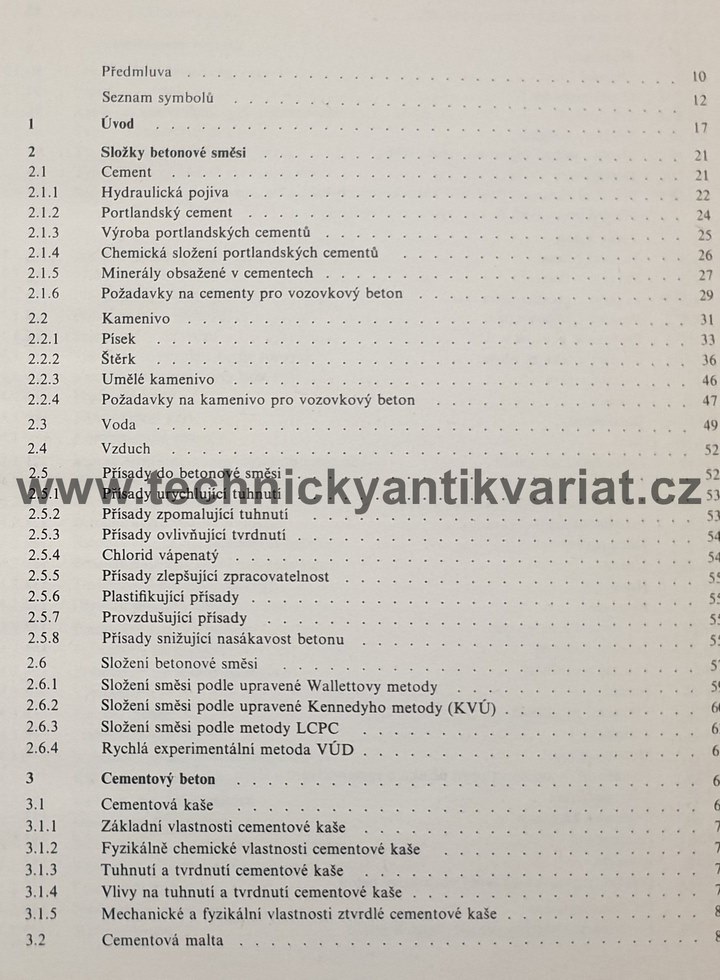 Vozovky z cementovaného betonu - E.Šlachta (1981)