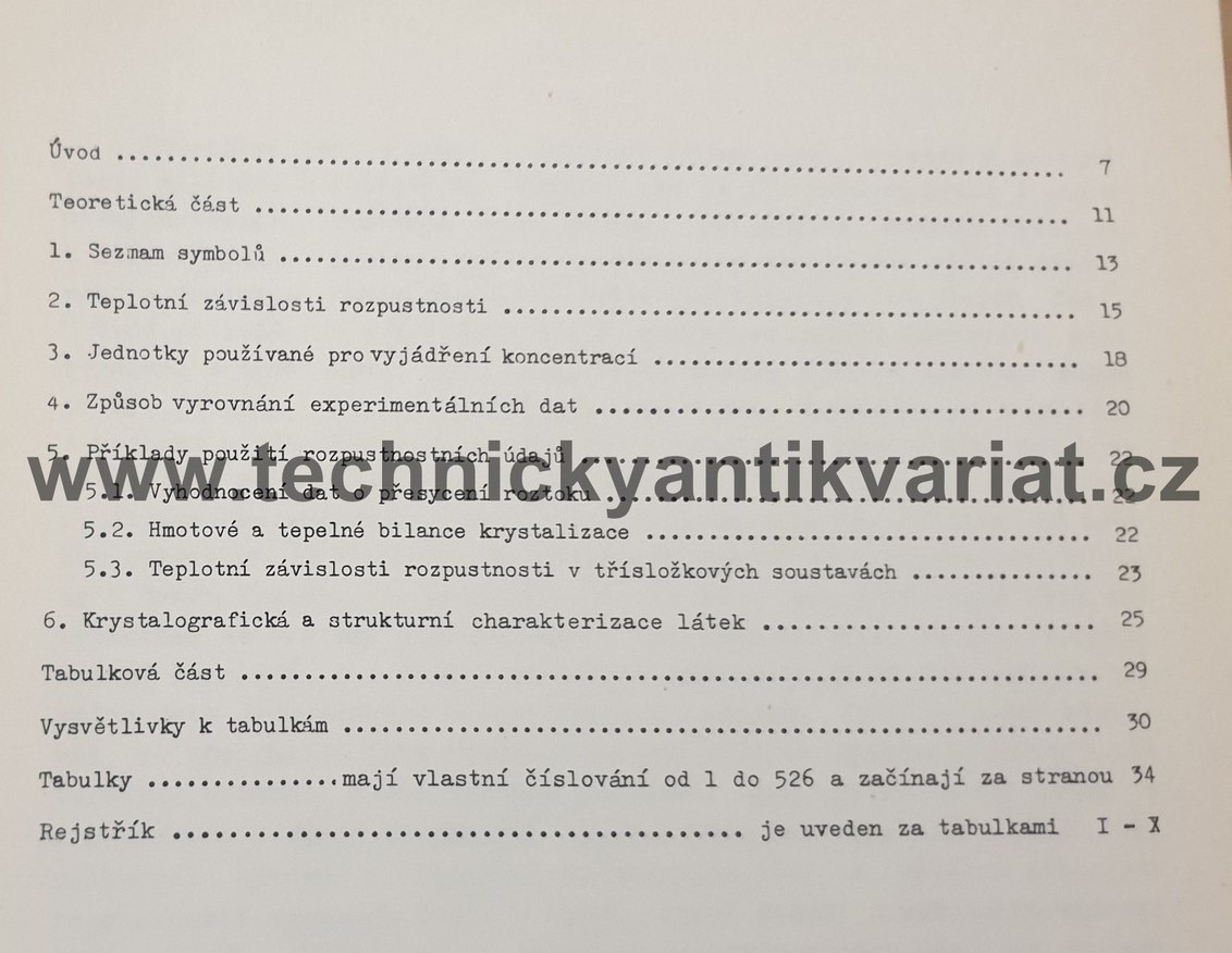 Tabulky rozpustnosti anorganických látek ve vodě - Broul, Nývlt, Sohne (1979)