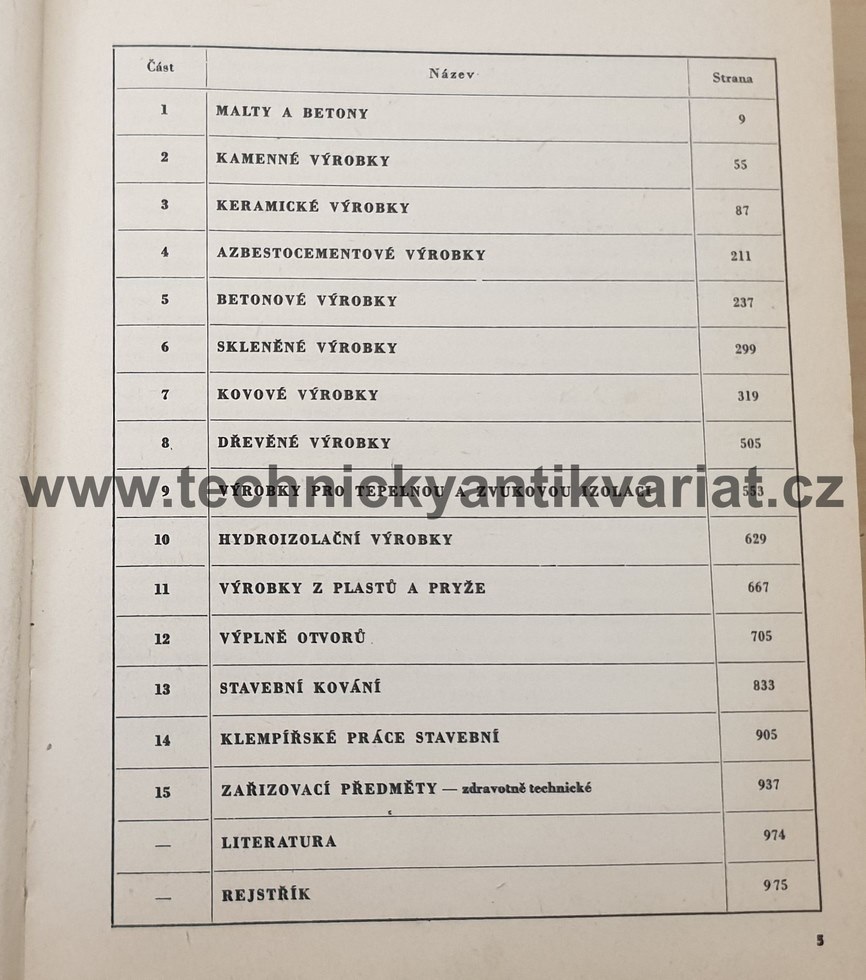 Stavební tabulky - M. Rochla (1987)