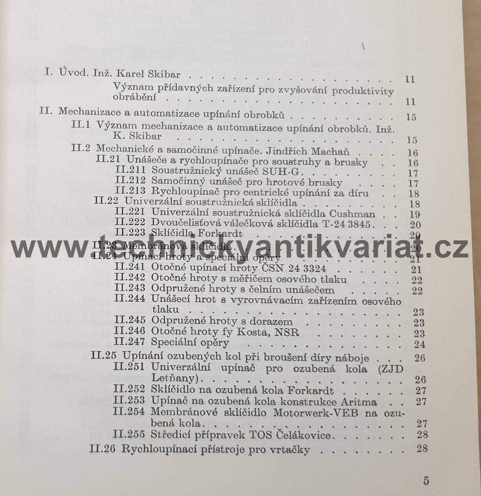 Přídavná zařízení obráběcích strojů - Karel Skibar (1966)