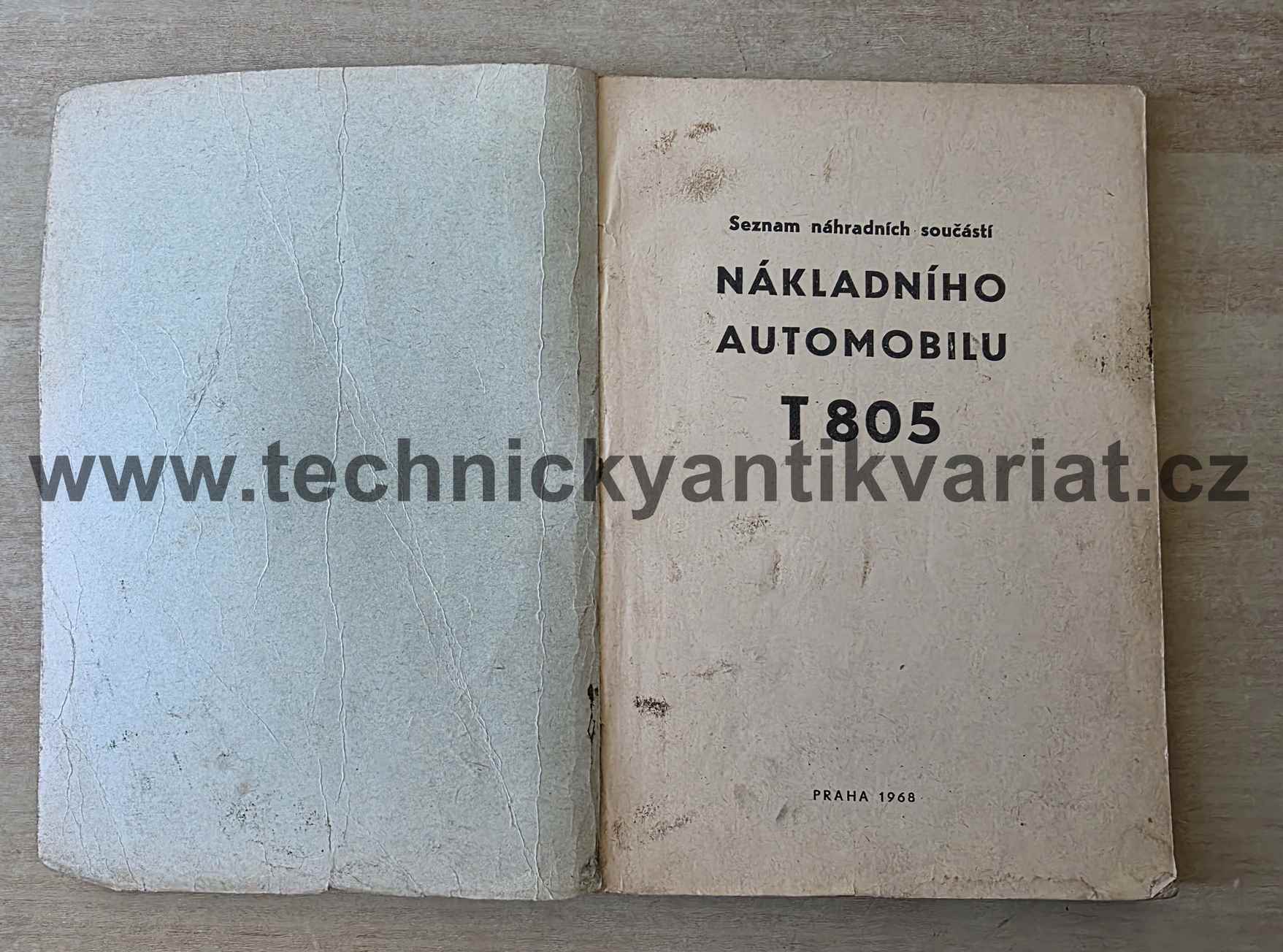 Tatra 805 - katalog náhradních dílů (1968)