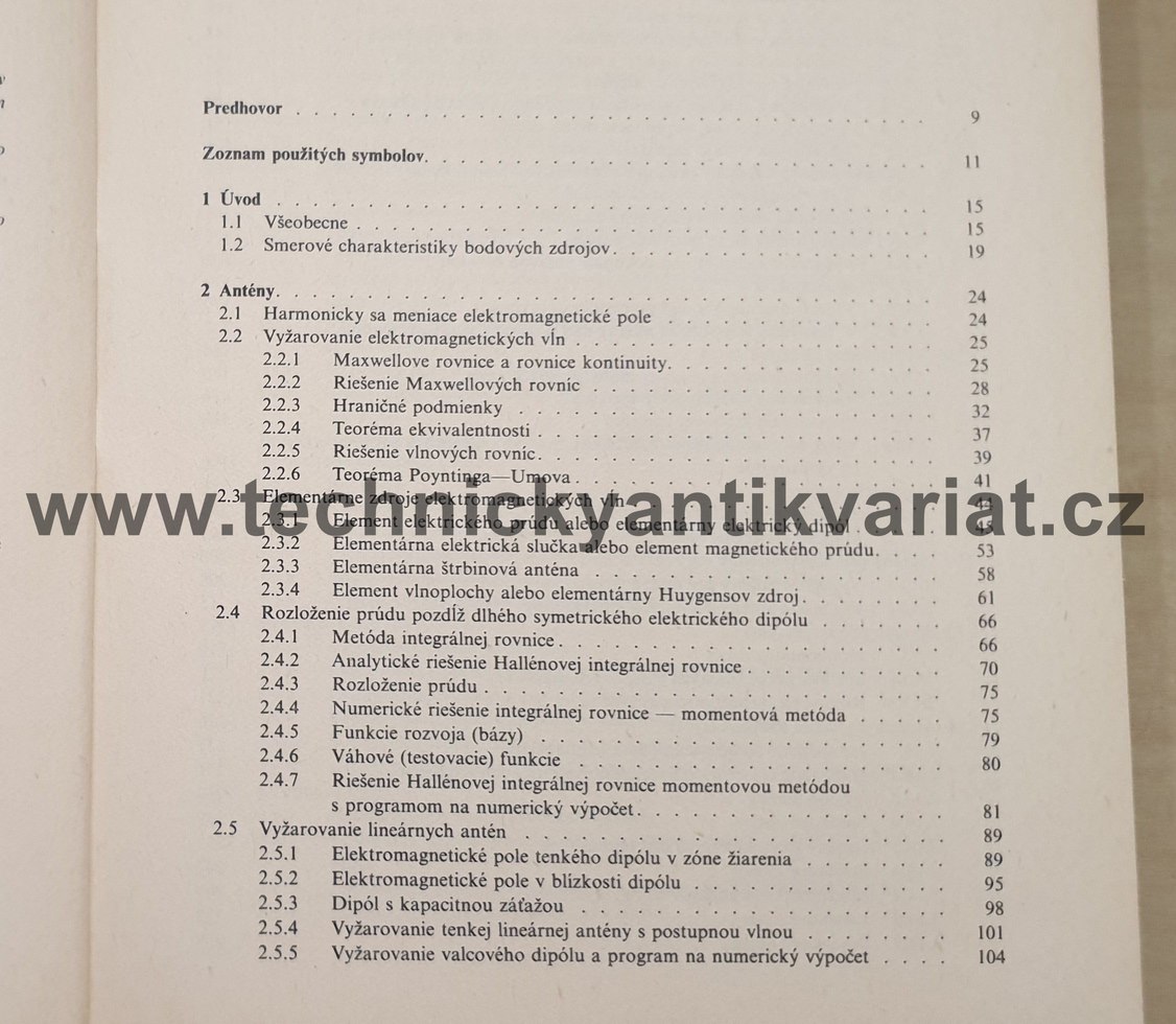 Antény a šíření elektromagnetických vln - Vávra, Turán (1989)