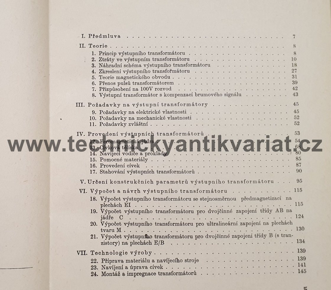 Výstupní transformátory - I.Slezák (1964)