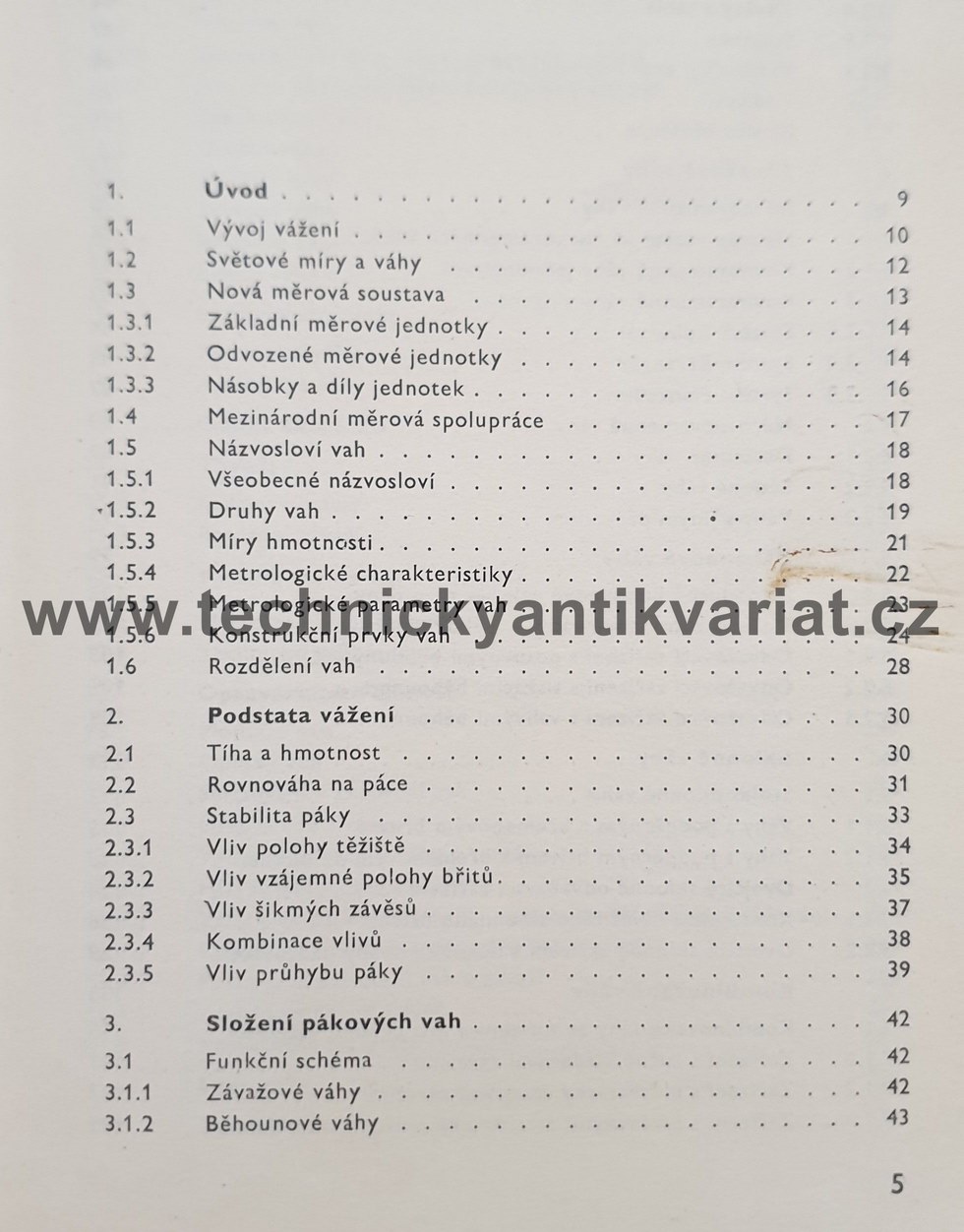 Pákové váhy - J.Tybor (1977)