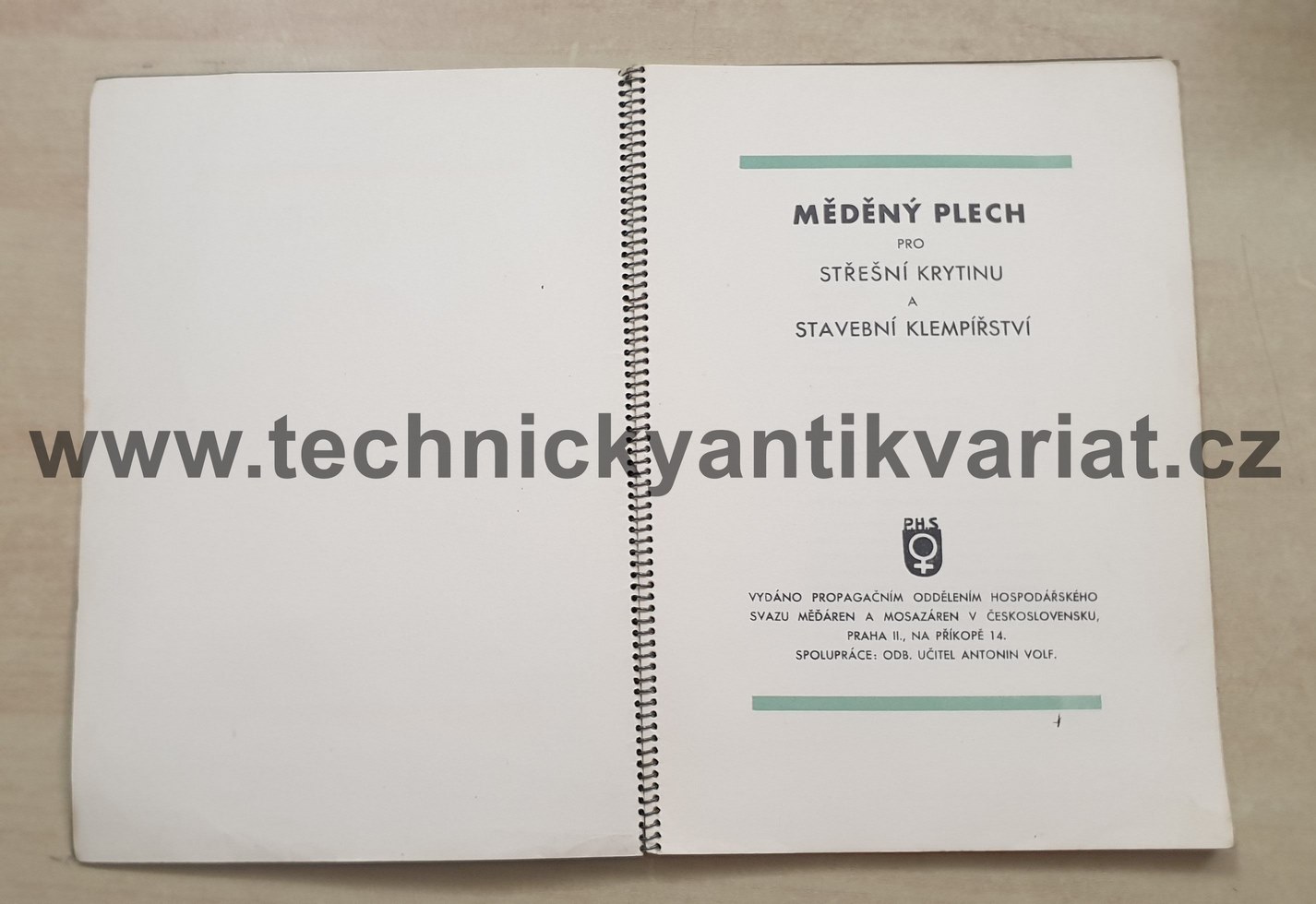 Mědený plech pro střesní krytinu a stavební klempířství (1938)