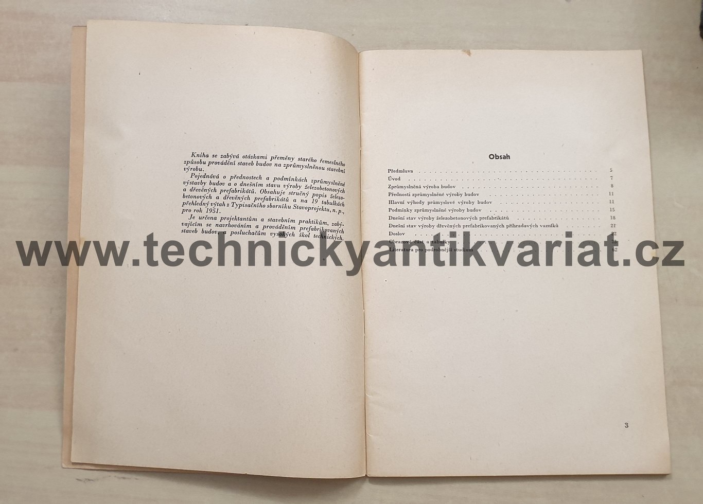 Zprůmyslnění výstavba budov a stavebních prefabrikáty - S. Ondřej (1951)