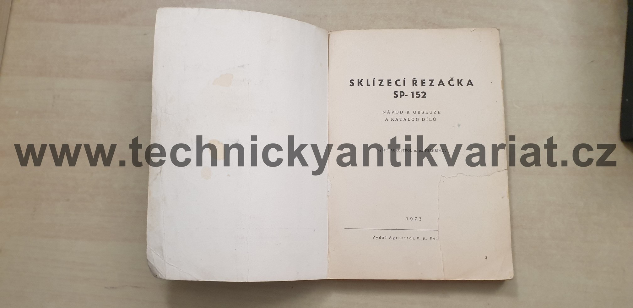 Sklízecí řezačka SP 152 - návod k obsluze a katalog dílů (1973)