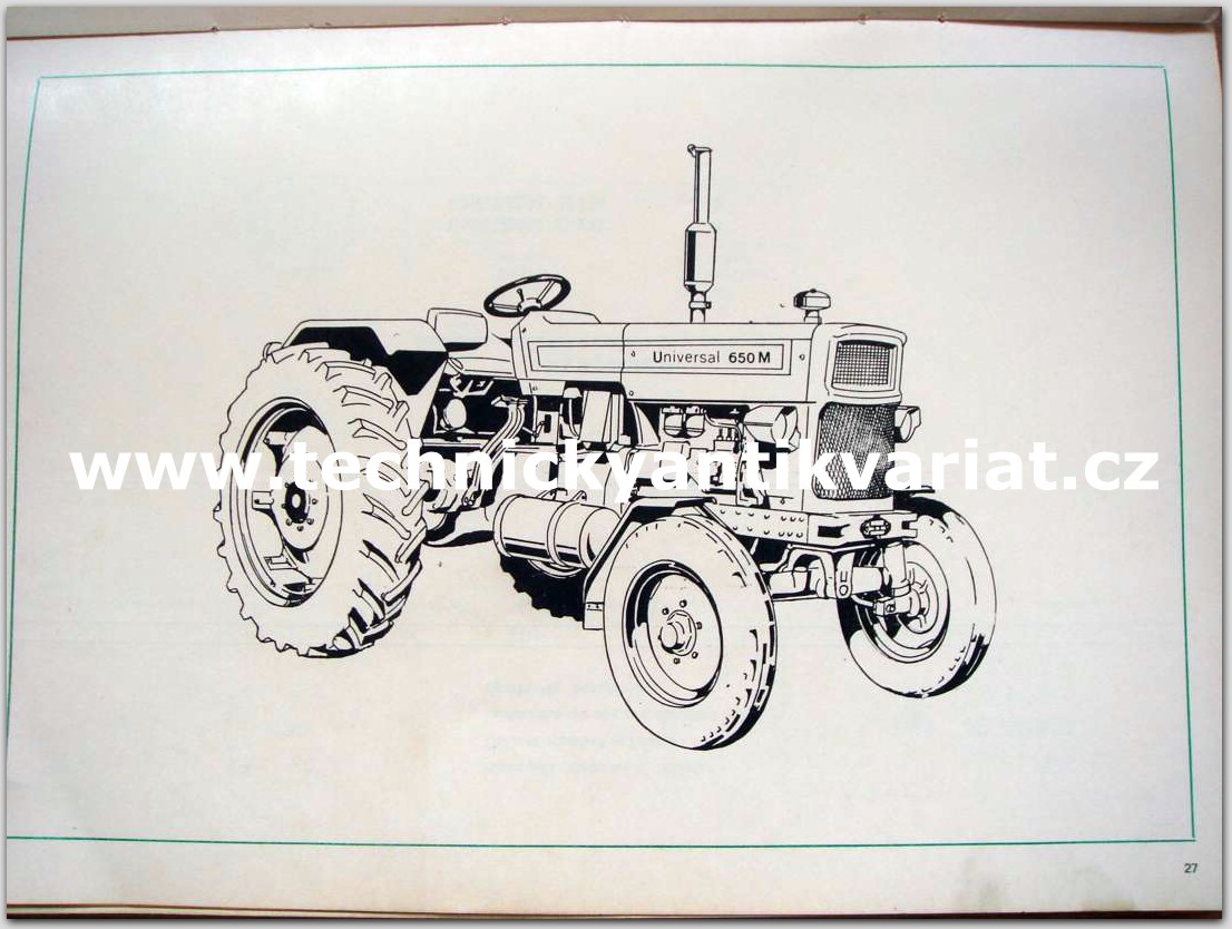 Traktor 650M, 651M universal - katalog náhradních dílů (1970)