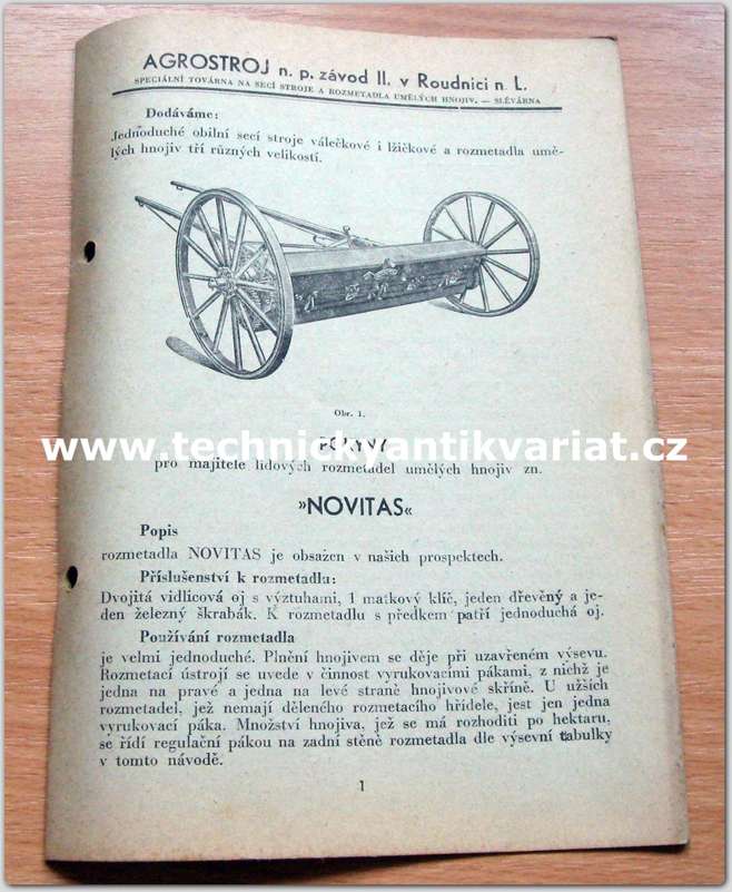 rozmetadlo umělých hnojiv - Novitas