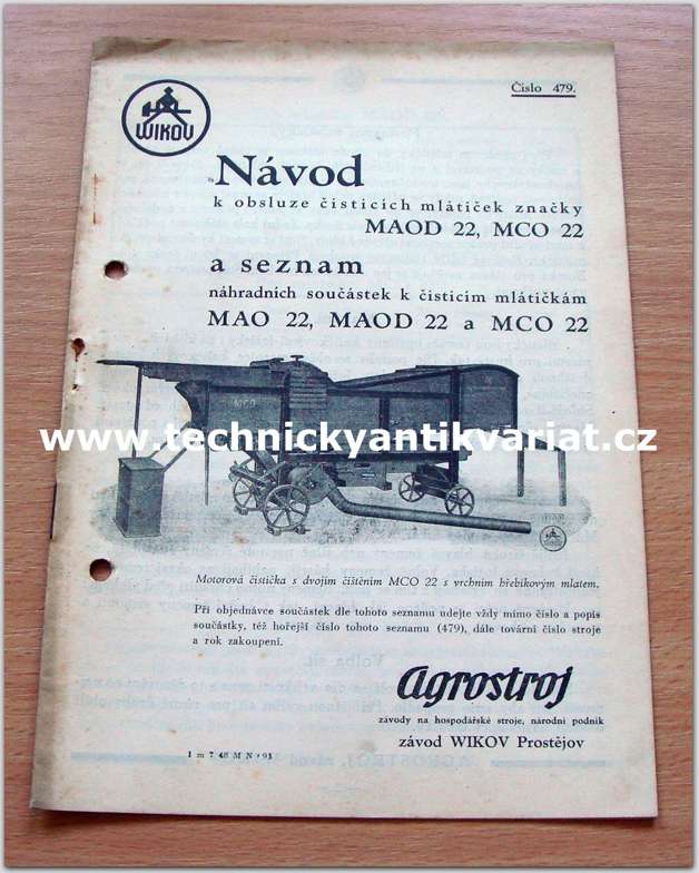 Wikov - mlátičky MAOD 22, MCO 22