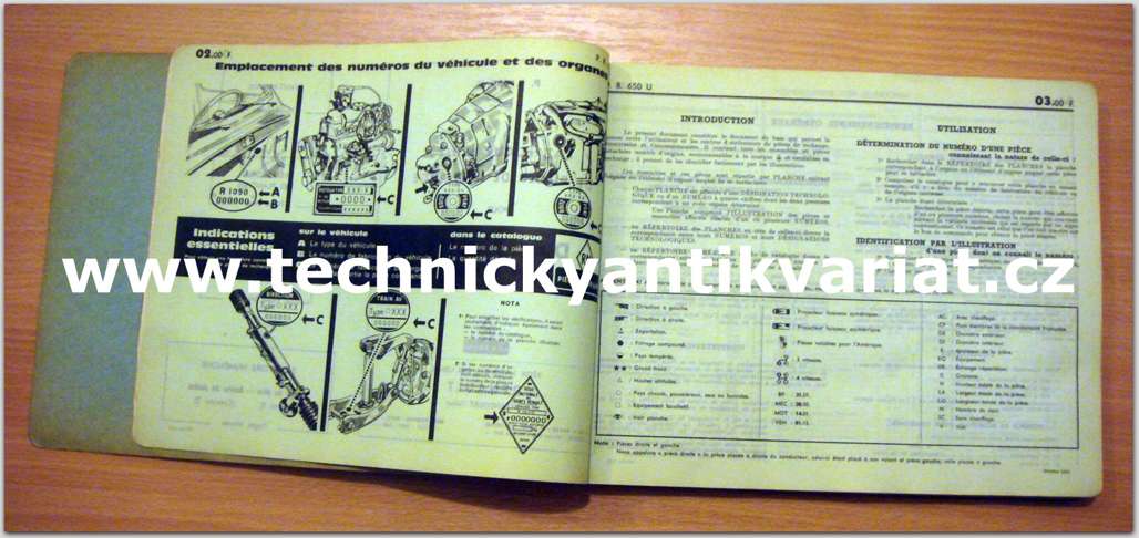 Renault Dauphine R 1090 - catalogue useul de pieces de rechange (1960)