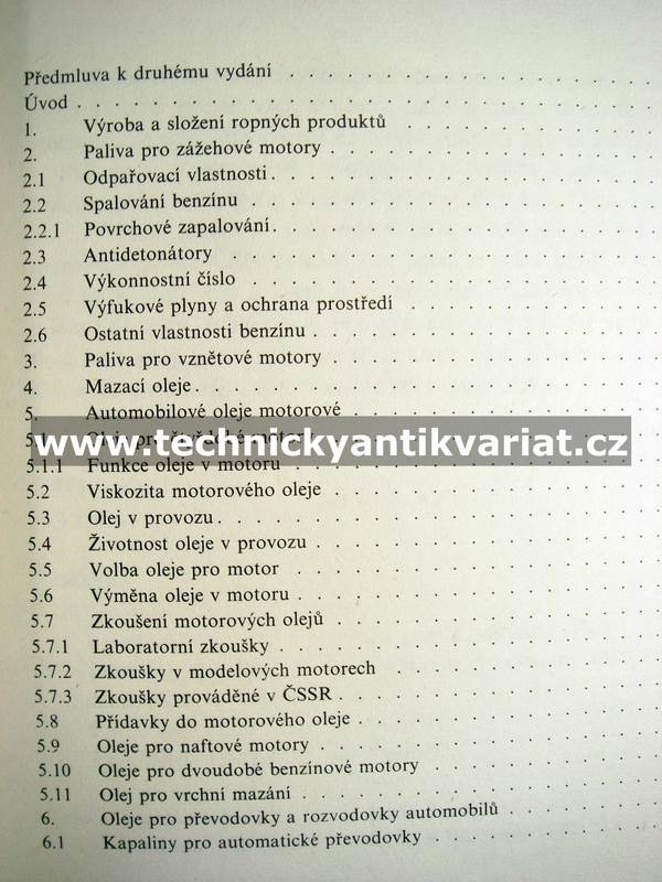 Paliva a maziva pro automobily - Antonín Dyk (1976)