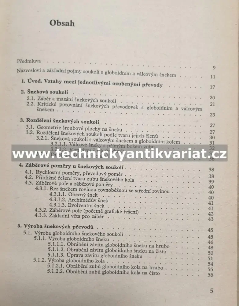 Konstrukce šnekových převodovek - František Bláža (1964)