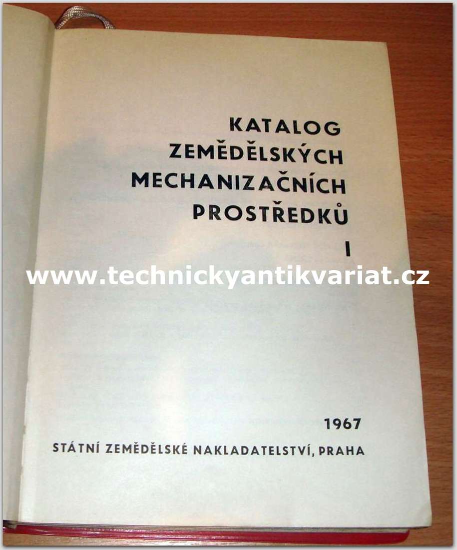 Katalog zemědělských mechanizačních prostředků 1