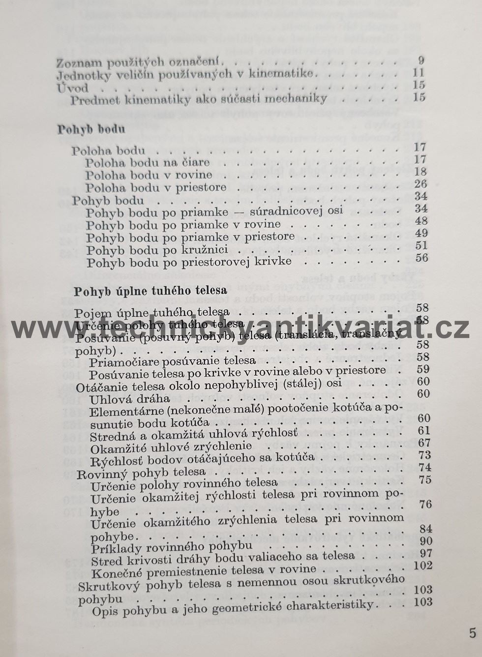 Mechanika 1 kinematika - Robert Binder (1965)