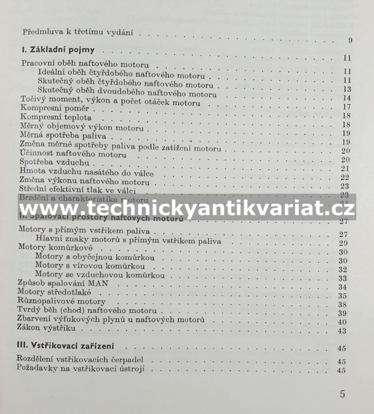 Vstřikovací zařízení naftových motorů - Jaromír Indra (1969)