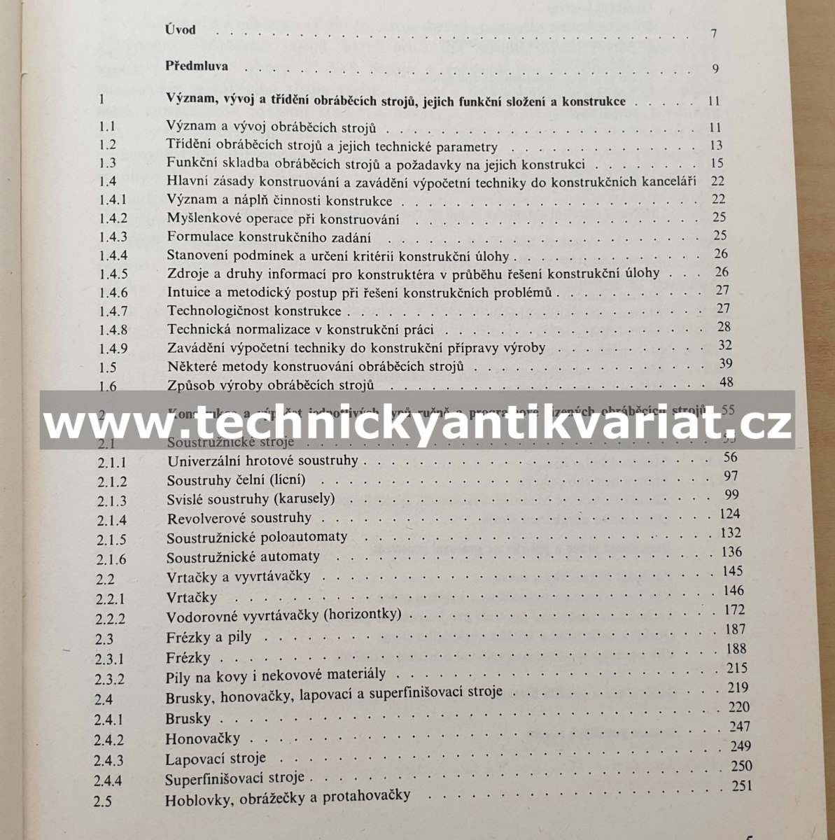 Teorie a konstrukce výrobních strojů II. Obráběcí stroje - J. Ženíšek, J. Kratochvíl, Vl. Vacek. B. Zieba (1988)