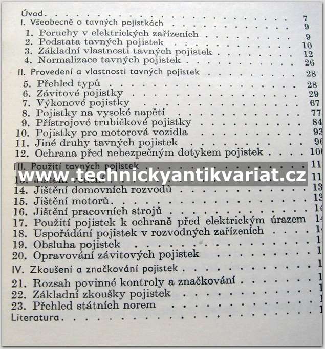 tavné pojistky a jejich použití
