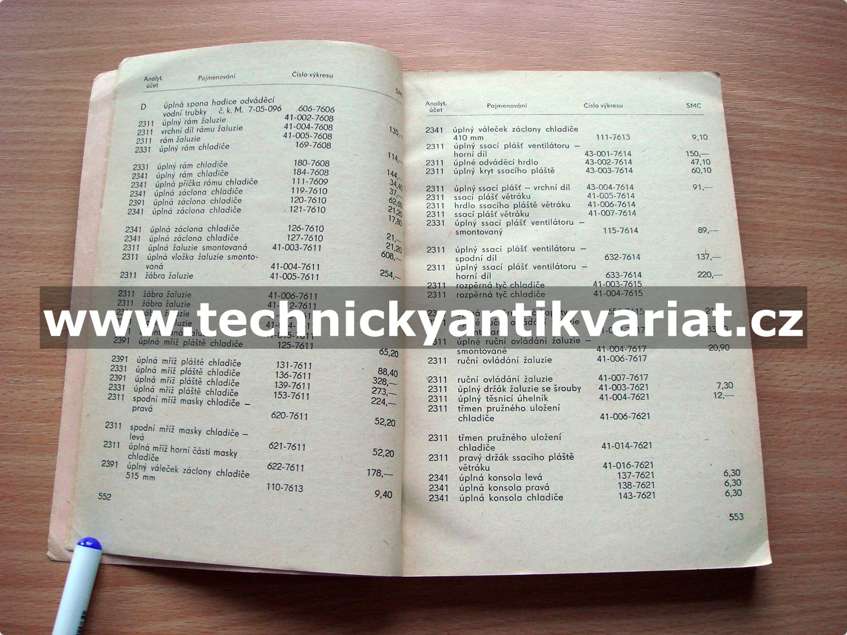 Škoda ceník náhradních dílů