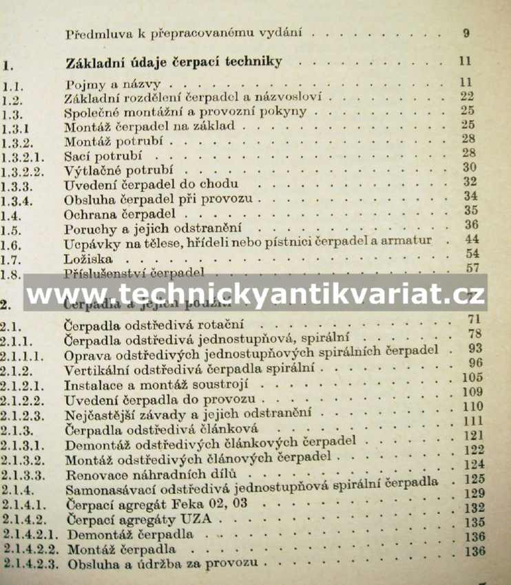 Údržba a opravy malých čerpadel - Hašek, Bundil, Vondrášek (1973)