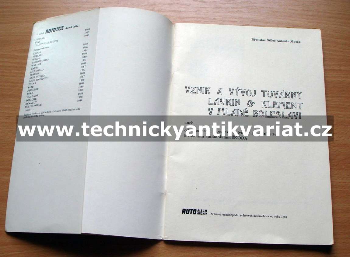 Laurin a Klement auto album archiv