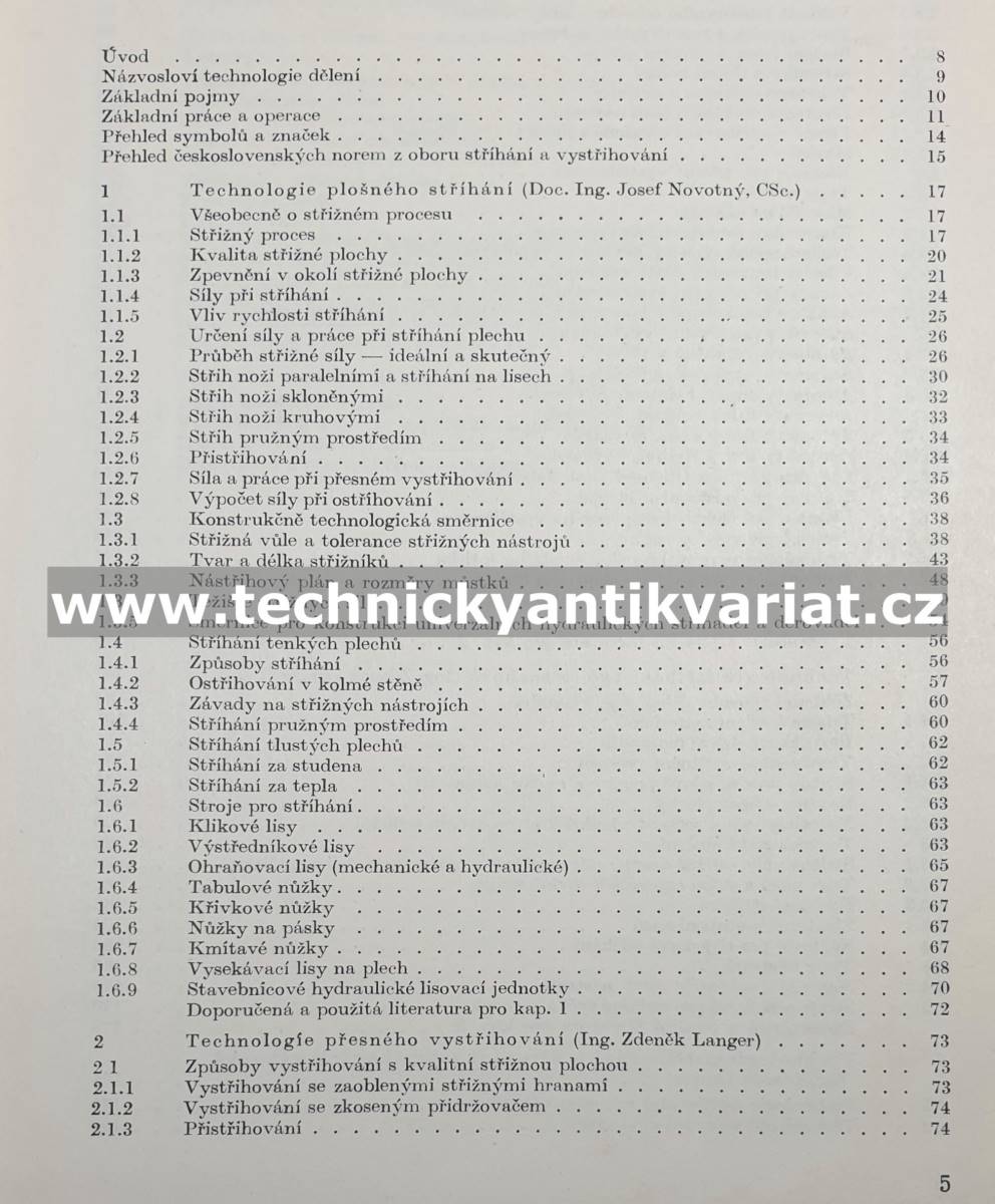 Stříhání a další způsoby dělení kovových materiálů - Josef Novotný, Zdeněk Langer (1980)