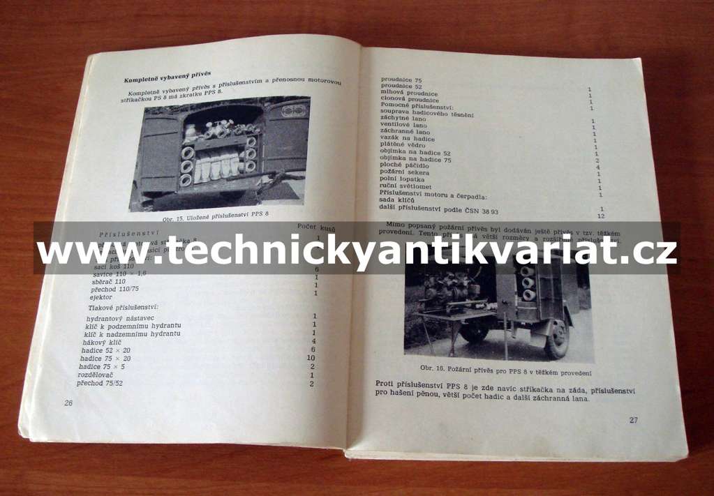 Požární automobily a požární přívěsy používané v ČSSR