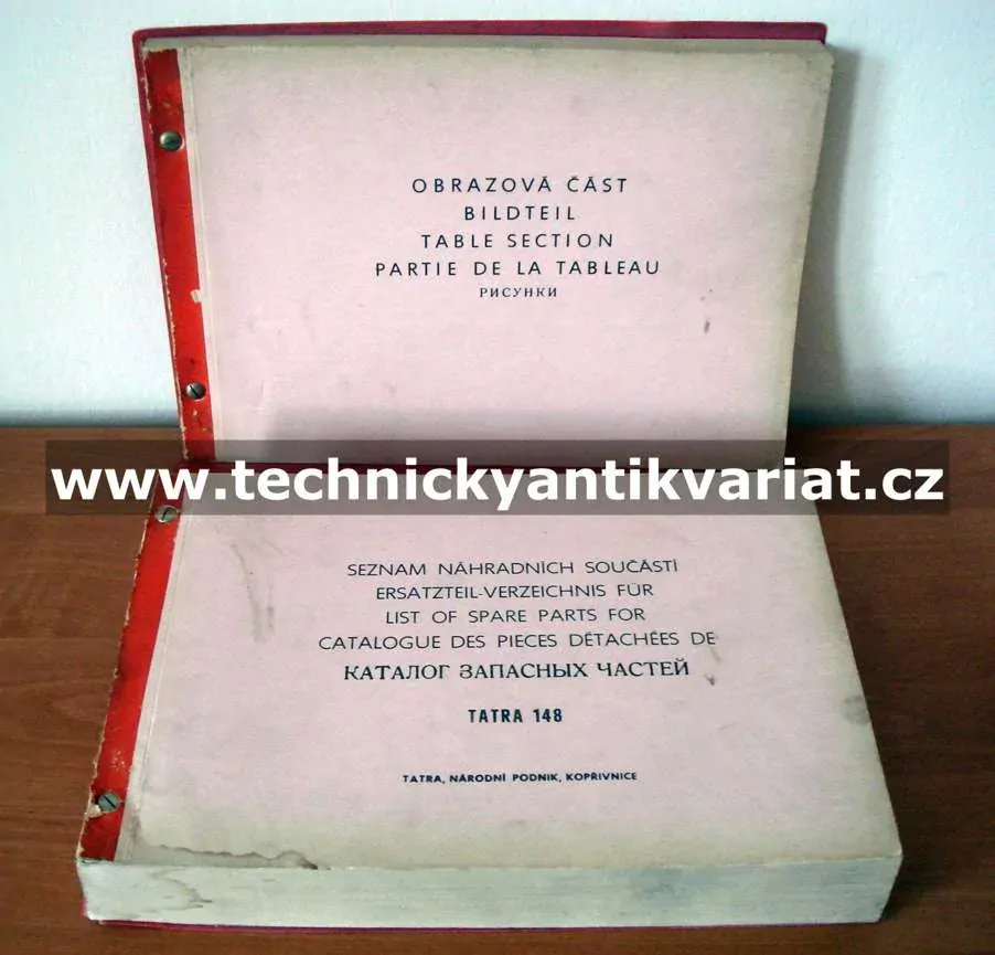 Tatra 148 P11, valník, S1, S3, PP33, PP2, PP35, PP4, P19,P18, PRS1, PP5, PPR20, PPR14, PPRS3, PP6, PPRHS3, PP7, PPRH32 - seznam náhradních součástí (1973)