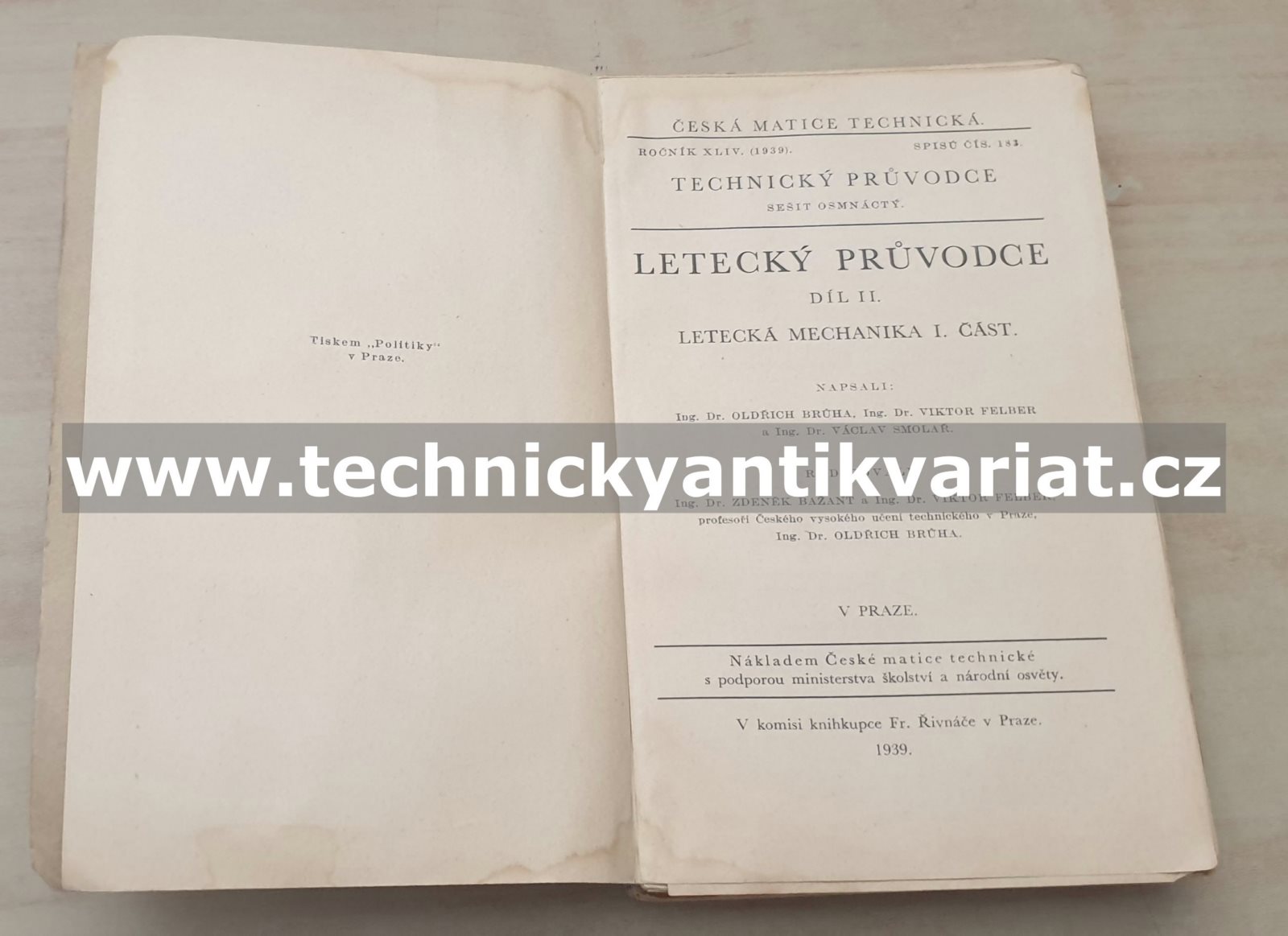 Letecký průvodce II. letecká mechanika I. část (1939)