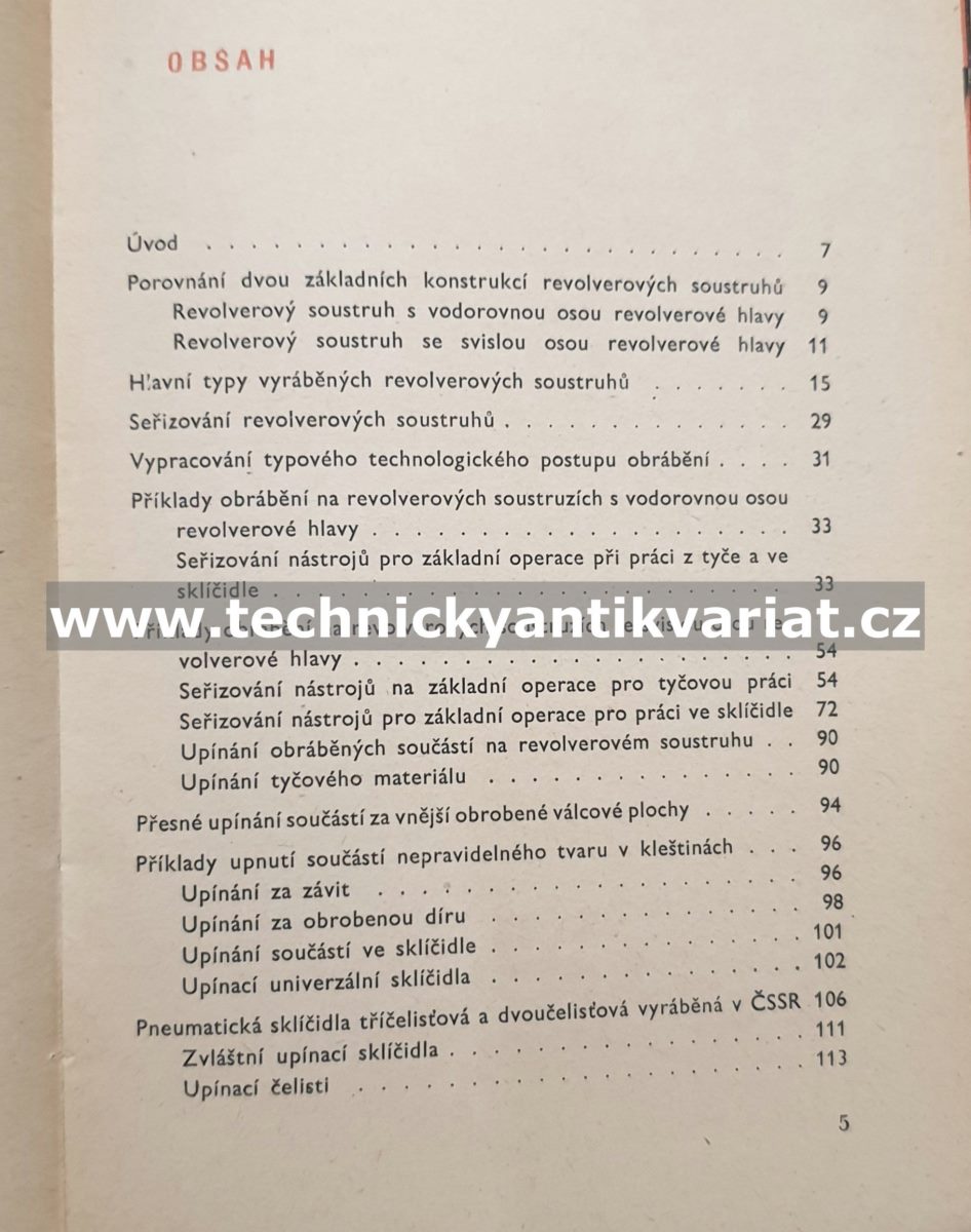 Revolverové soustruhy - Antonín Koubek (1961)