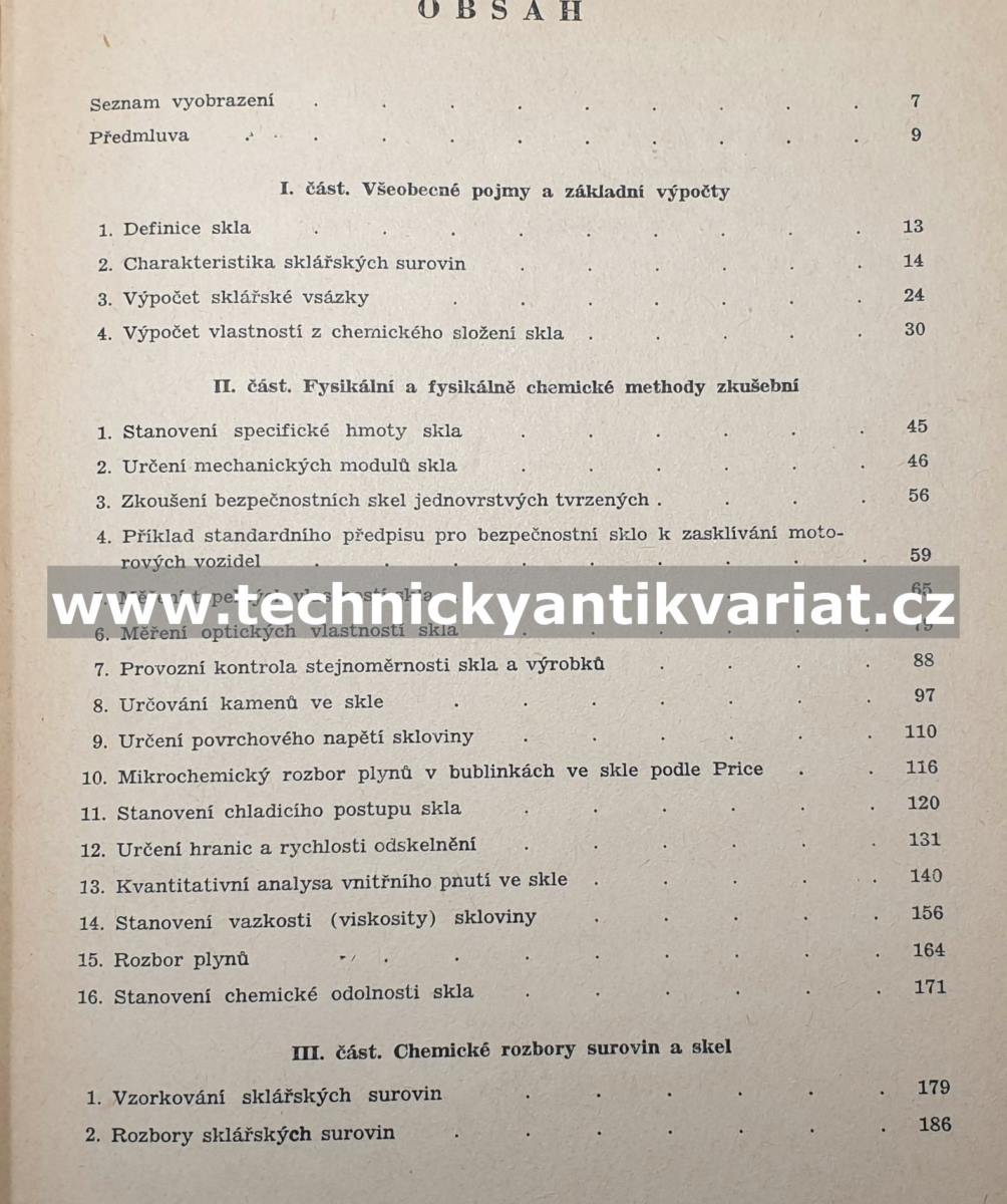 Sklářské praktikum - M.Fanderlík, O.Přidal. F.Trenz (1951)