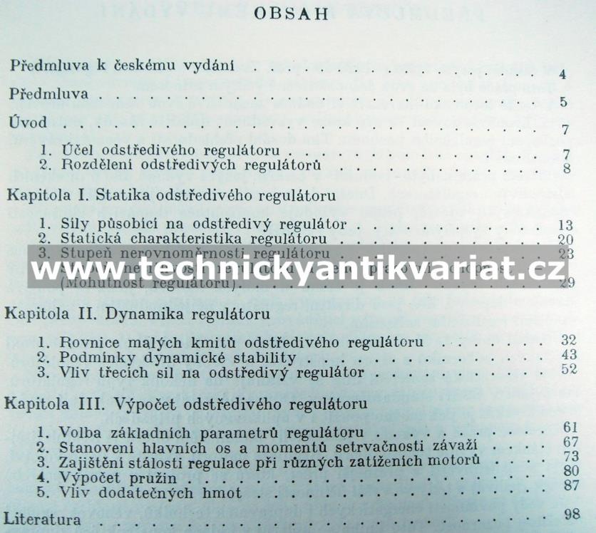 Theorie a výpočet odstředivého regulátoru - L.M. Cukerník (1952)