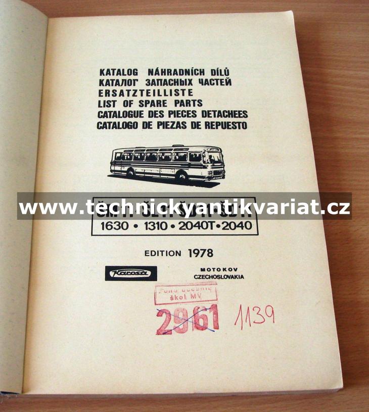 Karosa Š11 ŠL11 ŠD11 - katalog náhradních dílů