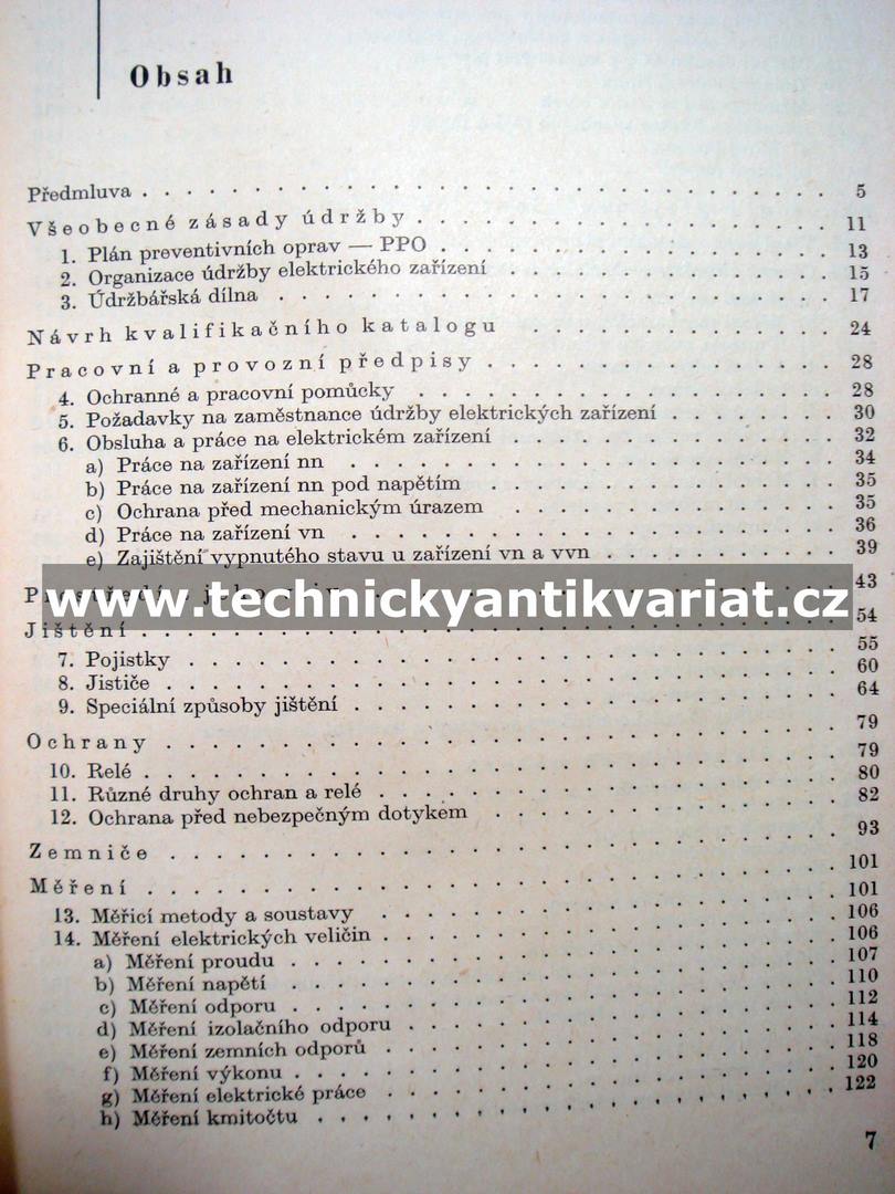 Údržba elektrických zařízení - Soukup, Hrubeš, Zeman, Ručný (1961)
