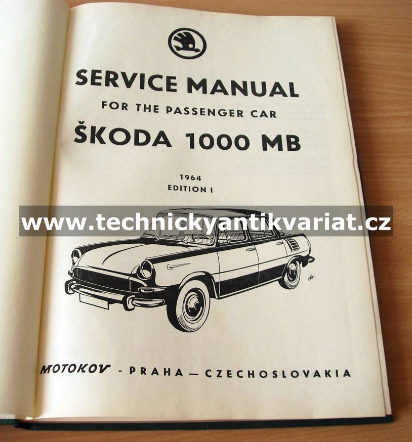 Škoda 1000MB - dílenská příručka (1964)