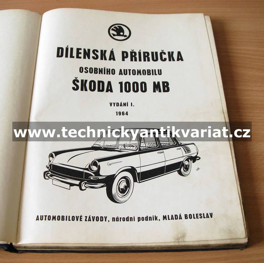Škoda 1000MB - dílenská příručka (1964)