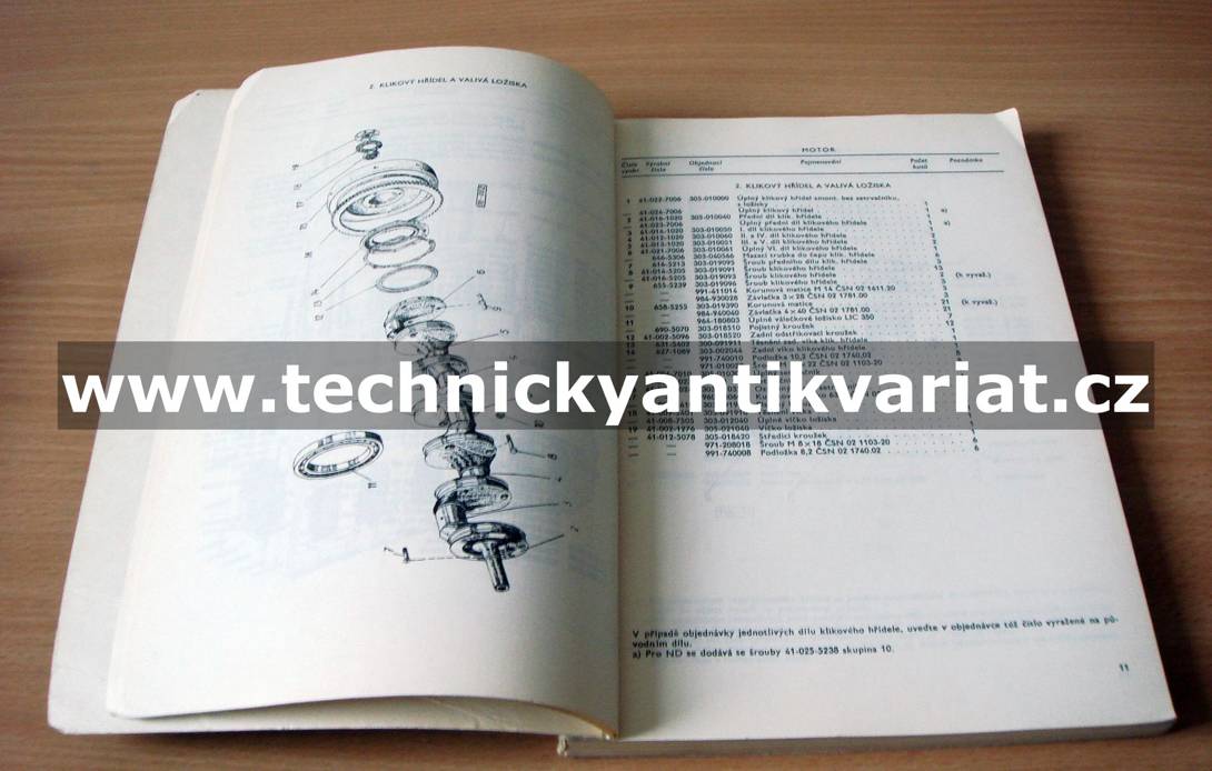 Škoda 706 RT valník - katalog náhradních dílů (1970)