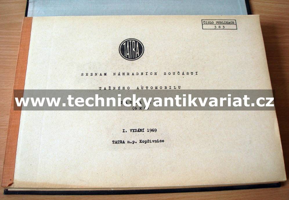 Tatra 813 6x6 - katalog náhradních dílů (1969)